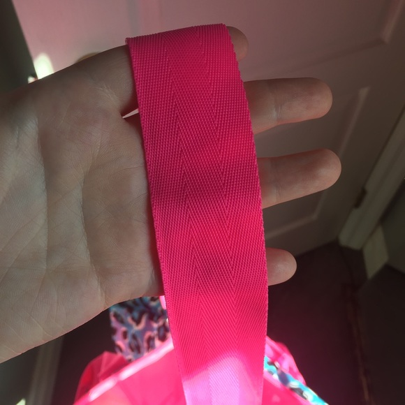 ❤️Justice gym bag canvas all about swim hot pink and blue leopard print glittery - Picture 9 of 15